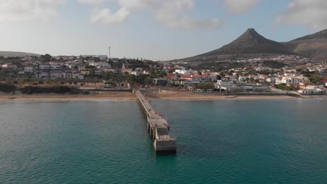 flying into the town of porto santo over the boardwalk