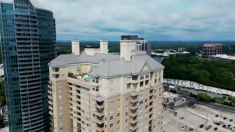 aerial view of modern high rise buildings in urban borough