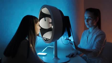 un sistema de imágenes faciales de análisis digital inteligente de la piel para salones de belleza