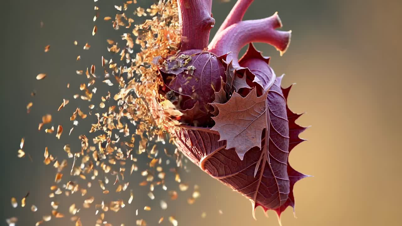 Heart Wrapped in Autumn Leaves