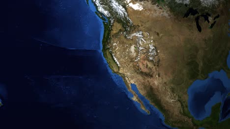 earth and california from space