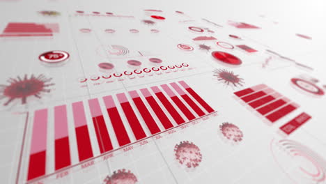 animation of coronavirus statistical data processing