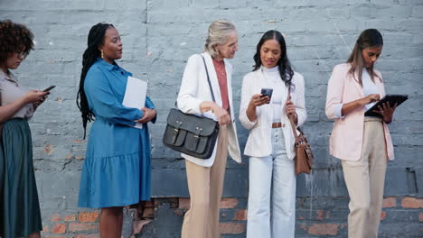 Women,-diverse-and-job-interview-waiting