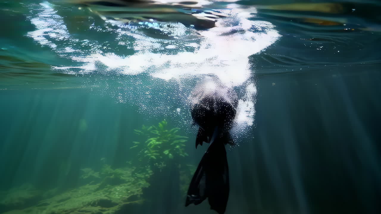 물 에서 헤엄치는 수달