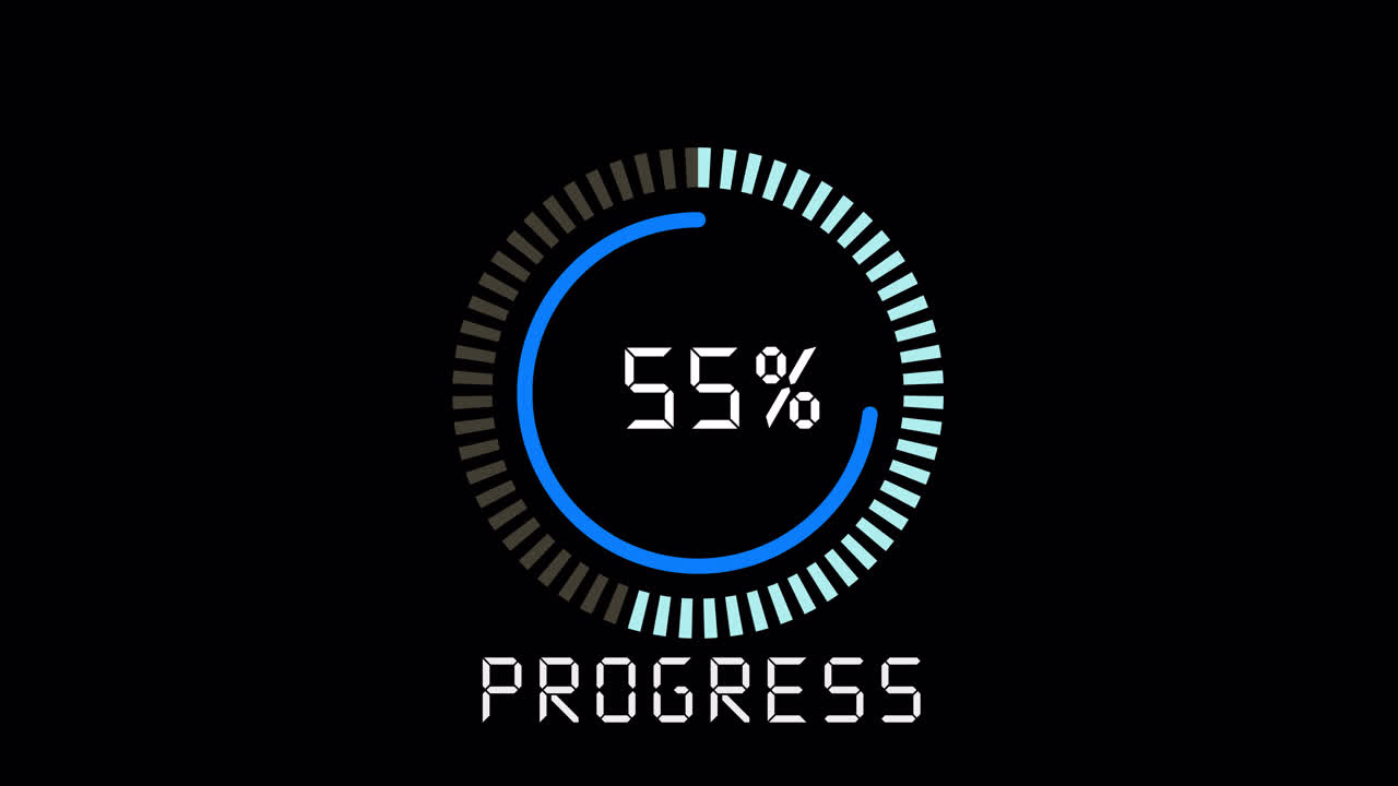 Animated Circular Progress Bar with Percentage Display