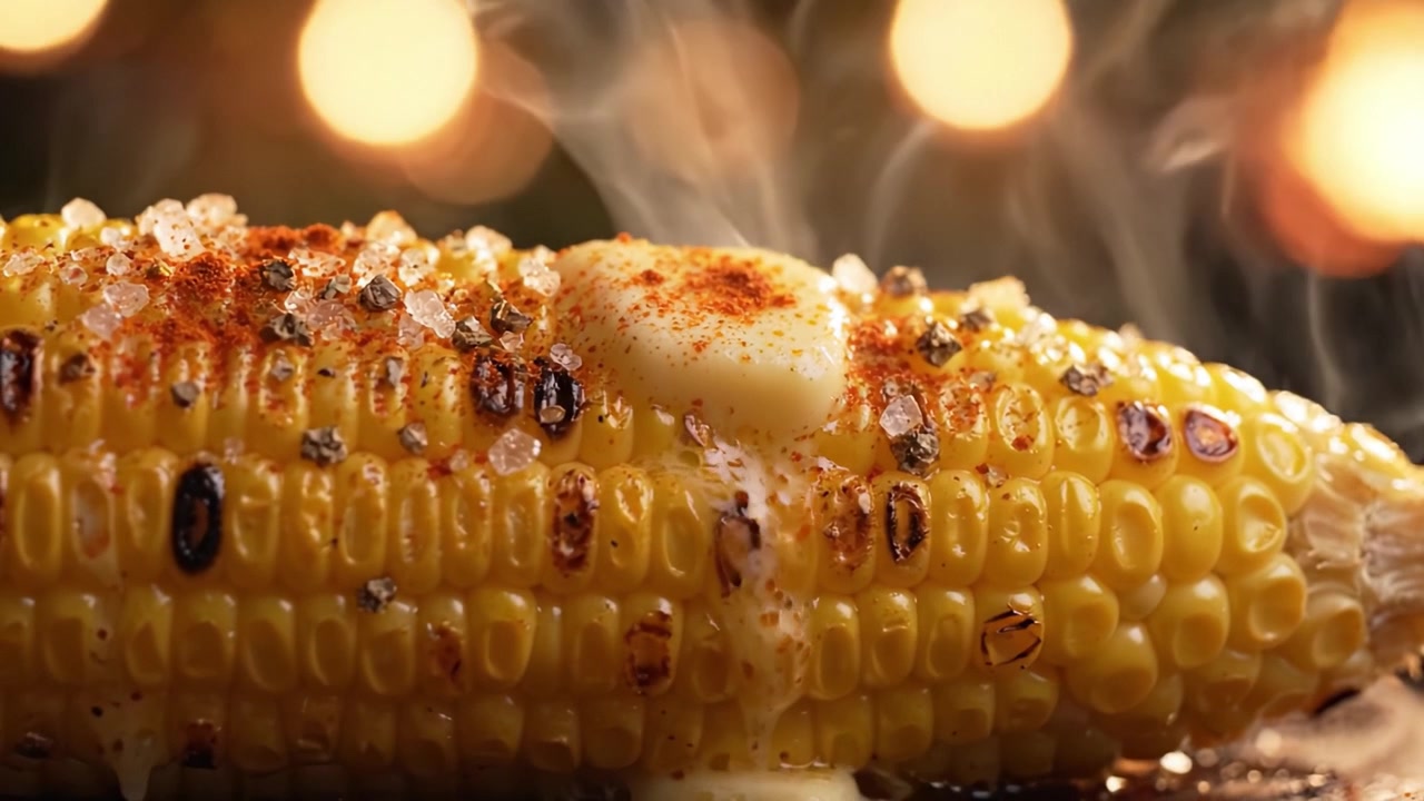 Delicious Grilled Corn on the Cob with Butter and Spices: A Mouthwatering BBQ Delight Perfect for Summer Gatherings and Outdoor Feasts with Friends and Family