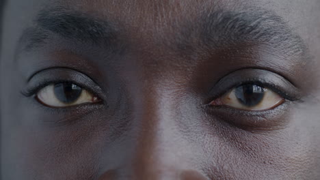 close-up of a person's face and eyes