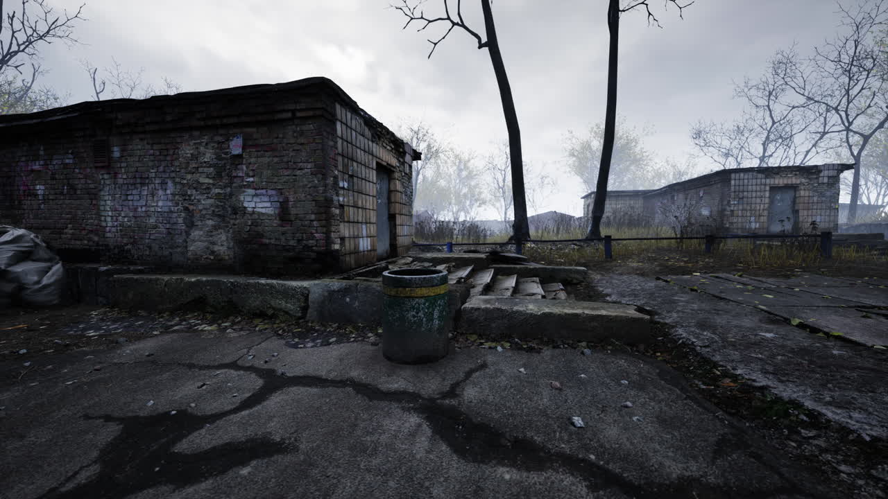 vista de la ciudad de pripyat de la zona de exclusión cerca de la central nuclear de chernobyl