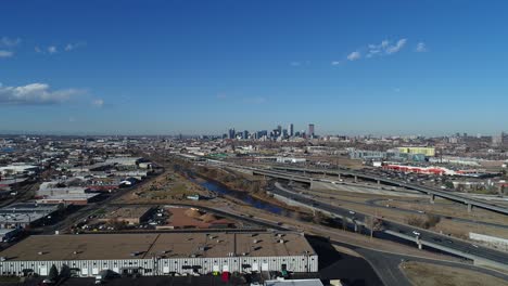 A-pull-back-shot-over-a-busy-freeway