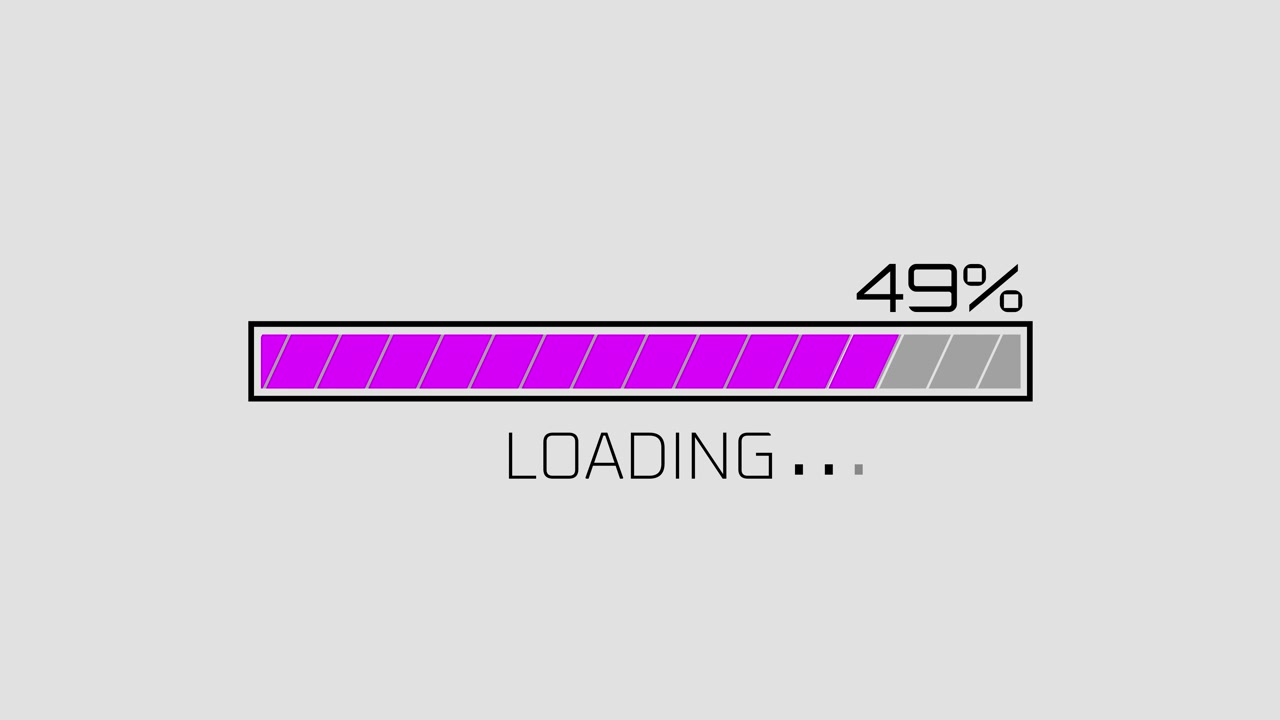 Animated Loading Progress Bar with Percentage Display