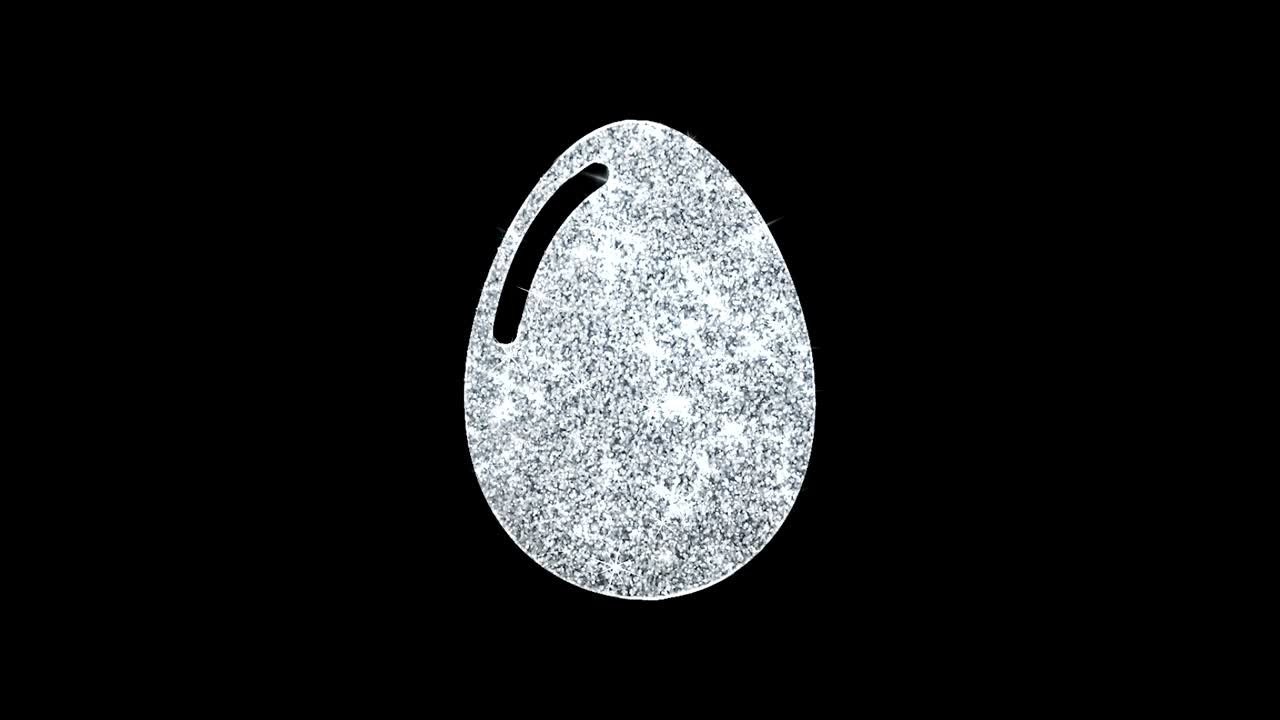 Egg Glith Icon Shining Glitter Loop Blinking Particles .
