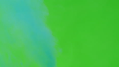 green screen with teal smoke
