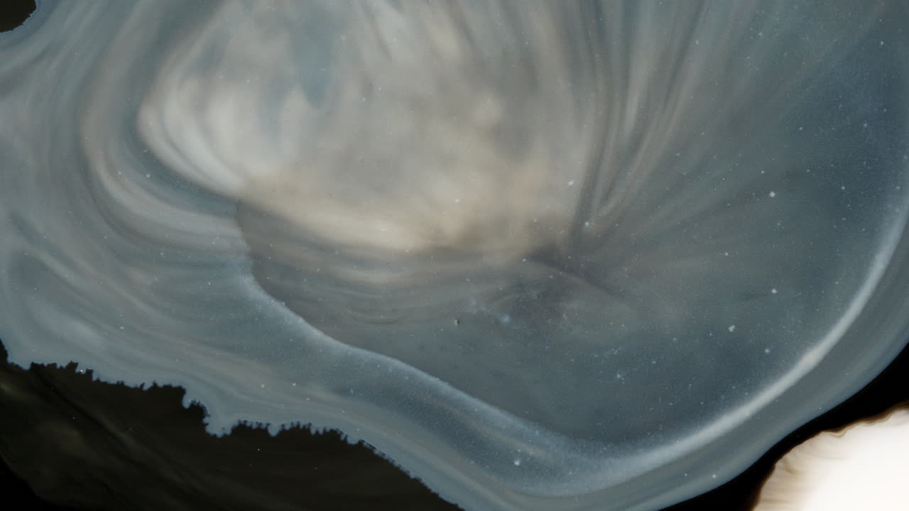 tinta blanca y negra en solución que forma una hermosa