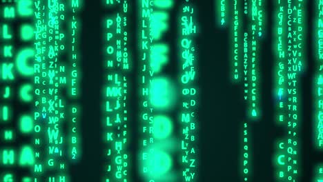 animazione delle particelle della schermata del codice sorgente del programma