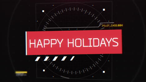 happy holidays sign on bold red background brings seasonal cheer