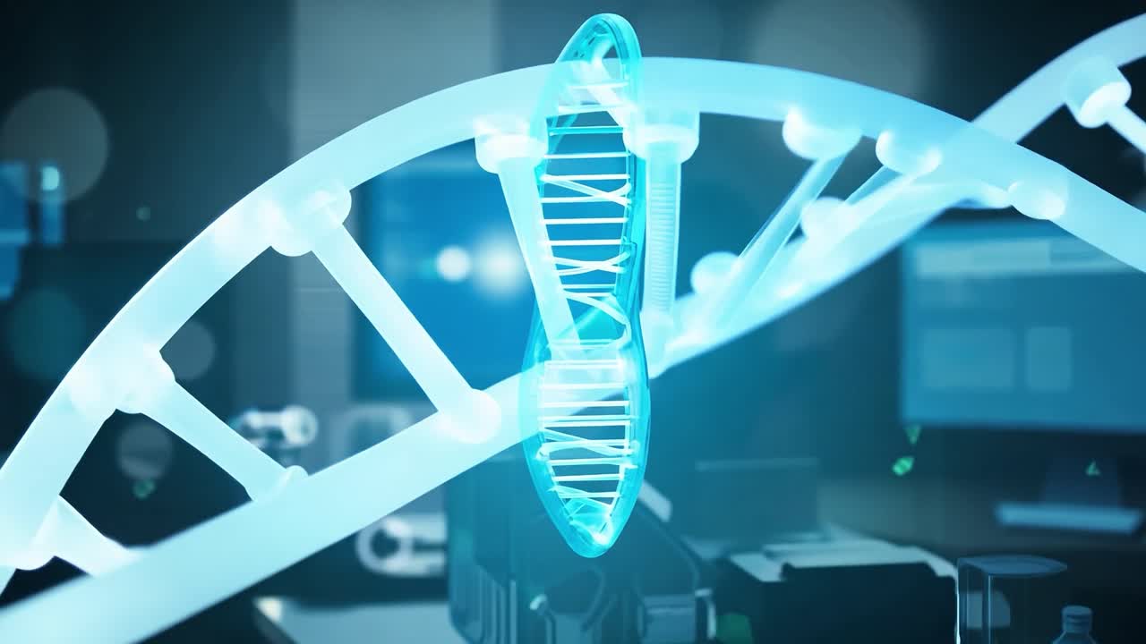 DNA helix in a laboratory setting