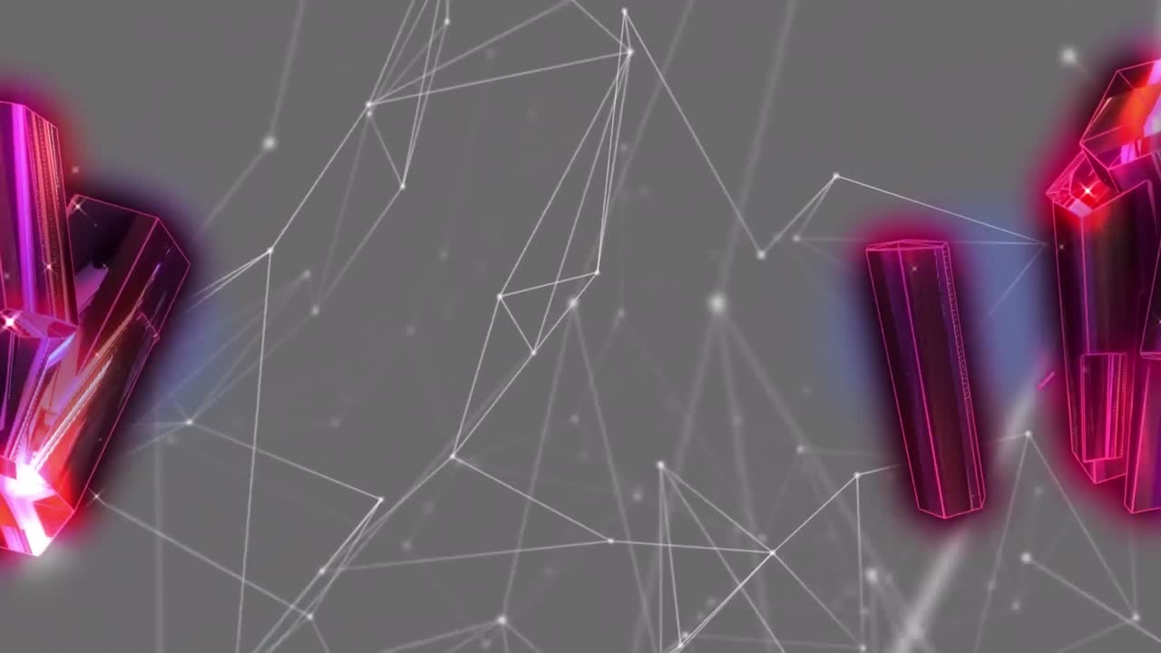 animación de malla púrpura brillante con espacio de copia en un fondo rosa brillante