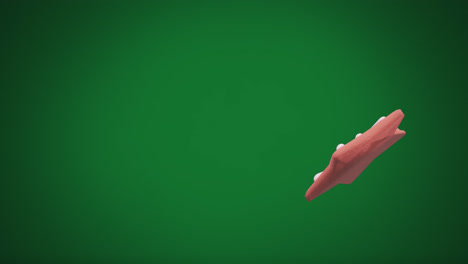 animación de la estrella de navidad galleta de pan de jengibre con espacio de copia en fondo verde