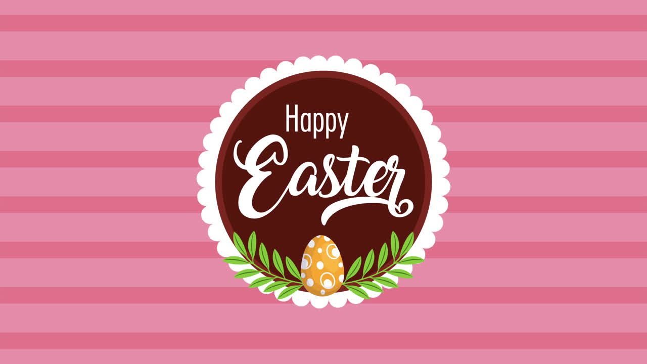 buona pasqua carta animata con lettere e fiori
