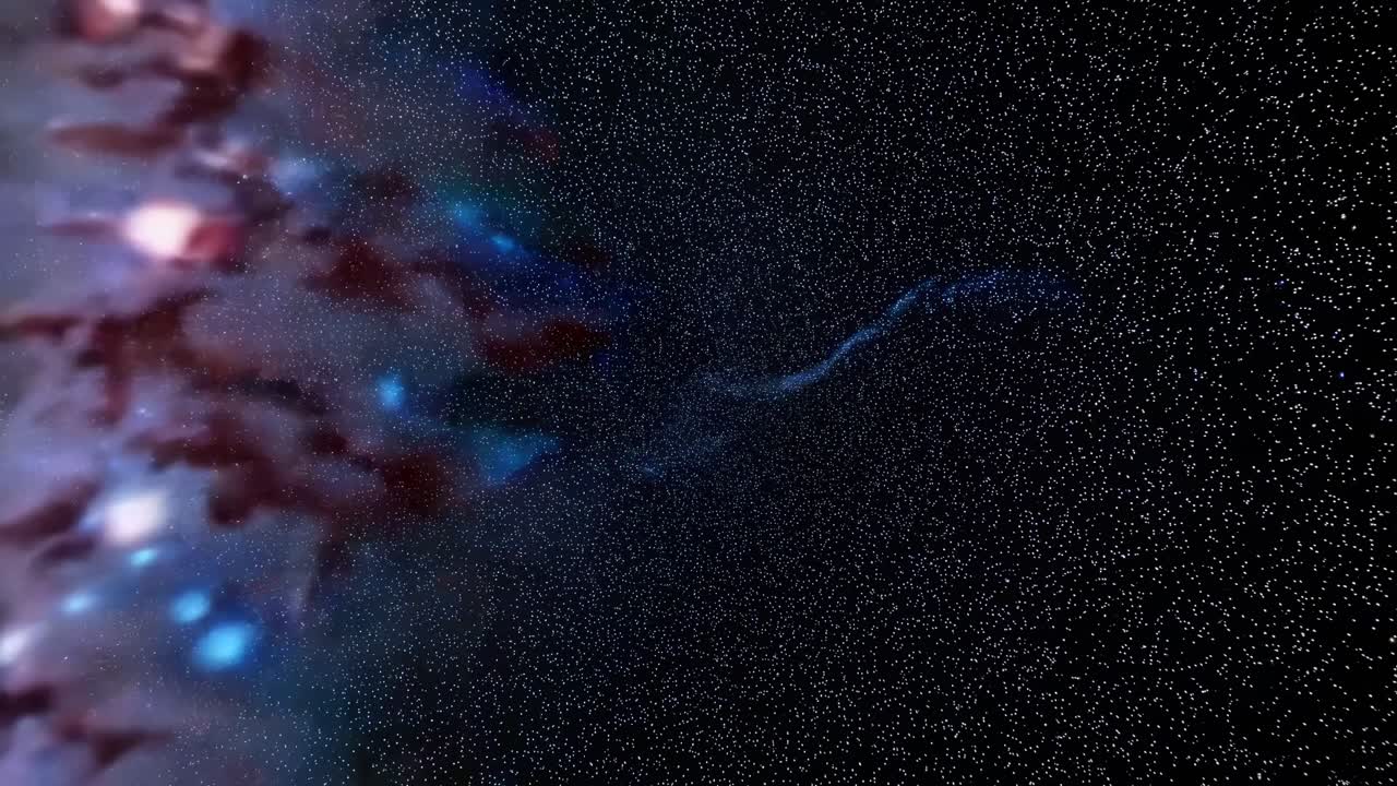 Galaxy Collision in Deep Space