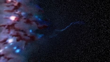 galaxy collision in deep space
