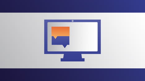 tecnología de medios sociales con escritorio