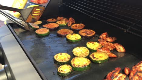 Assorted-veges-being-cooked-on-the-BBQ-during-a-hot-summer-day