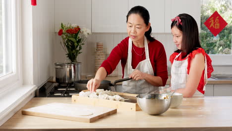 cooking, learning and asian with mother