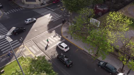 amusing street juggler stopping traffic at buenos aires argentina