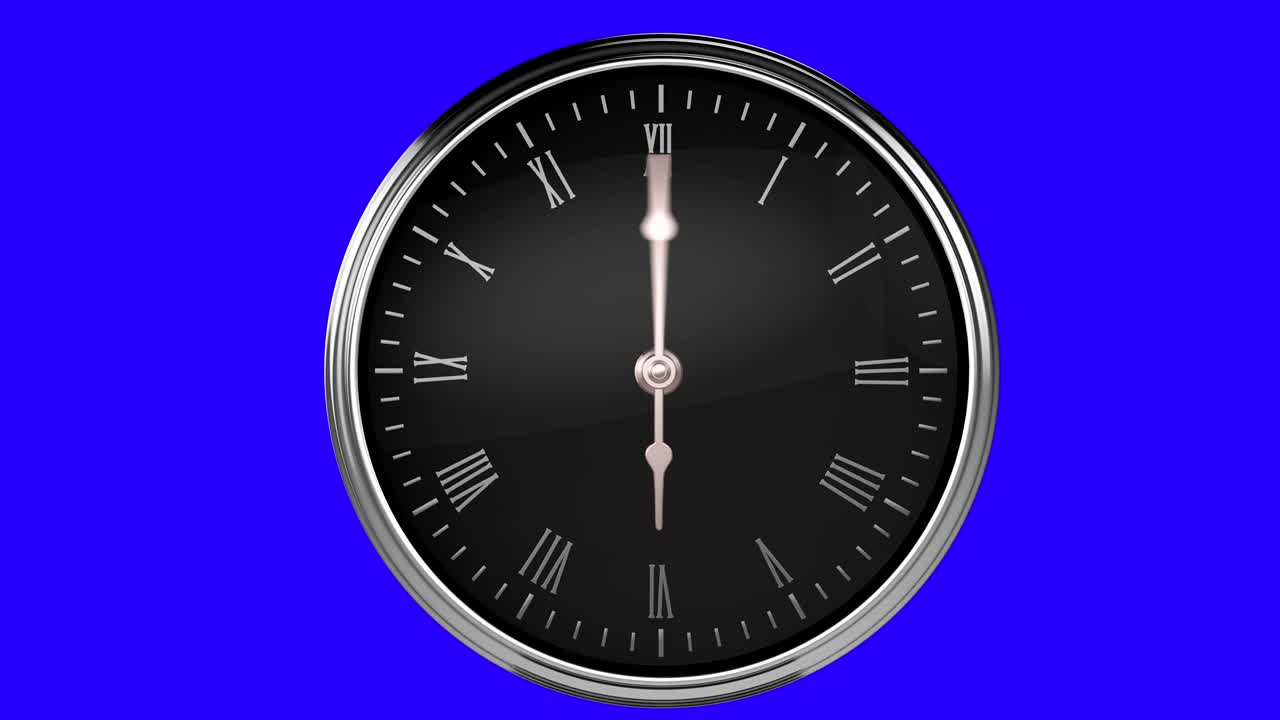 современный часовой timelapse + chroma key (loopable)