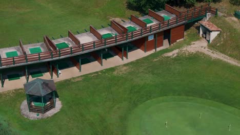 aerial overhead view driving ranges at ca' degli ulivi' golf club