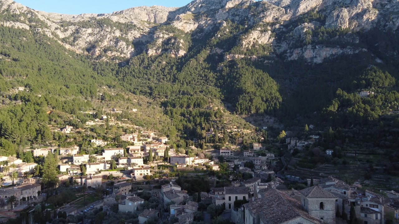 The beautiful village of Deià, in the Tramuntana mountain range of Mallorca, Spain