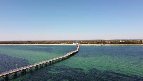 Aerial-view-alongside-Busselton-Jetty---Western-Australia