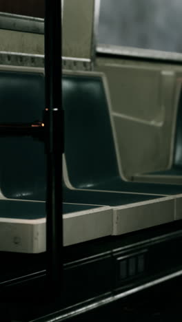 empty seats on a subway train