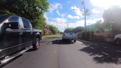 driving on the roads of oahu hawaii with stabilized gopro 11