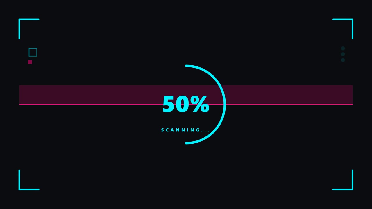 Digital Scanning Progress Bar Loading Animation