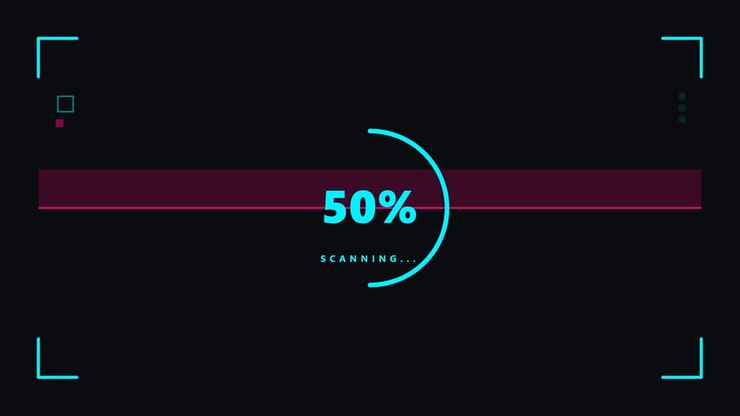 Digital Scanning Progress Bar Loading Animation