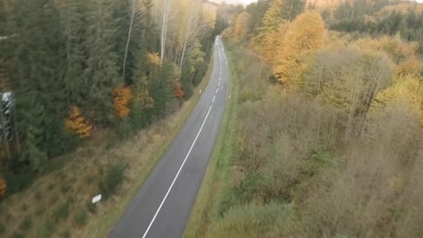 FPV-drone-slices-through-trees,-revealing-a-hidden-lake