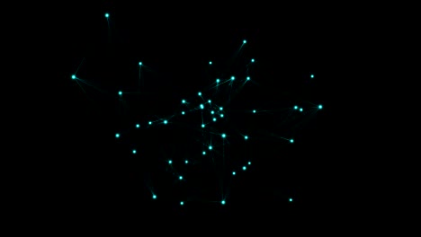 abstract polygonal space with low poly in darkness. background with connecting dots and lines. connection structure. 3d render