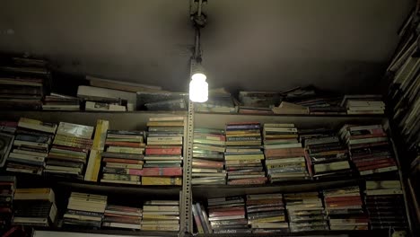 crowded small bookshop