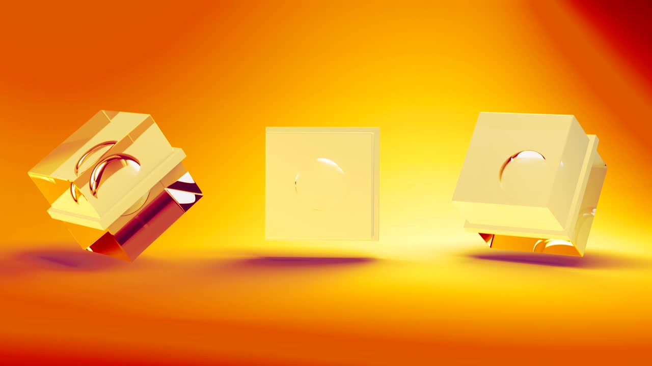 renderización 3d abstracta con cubos, fondo animado con formas geométricas en movimiento. video 4k sin costuras.