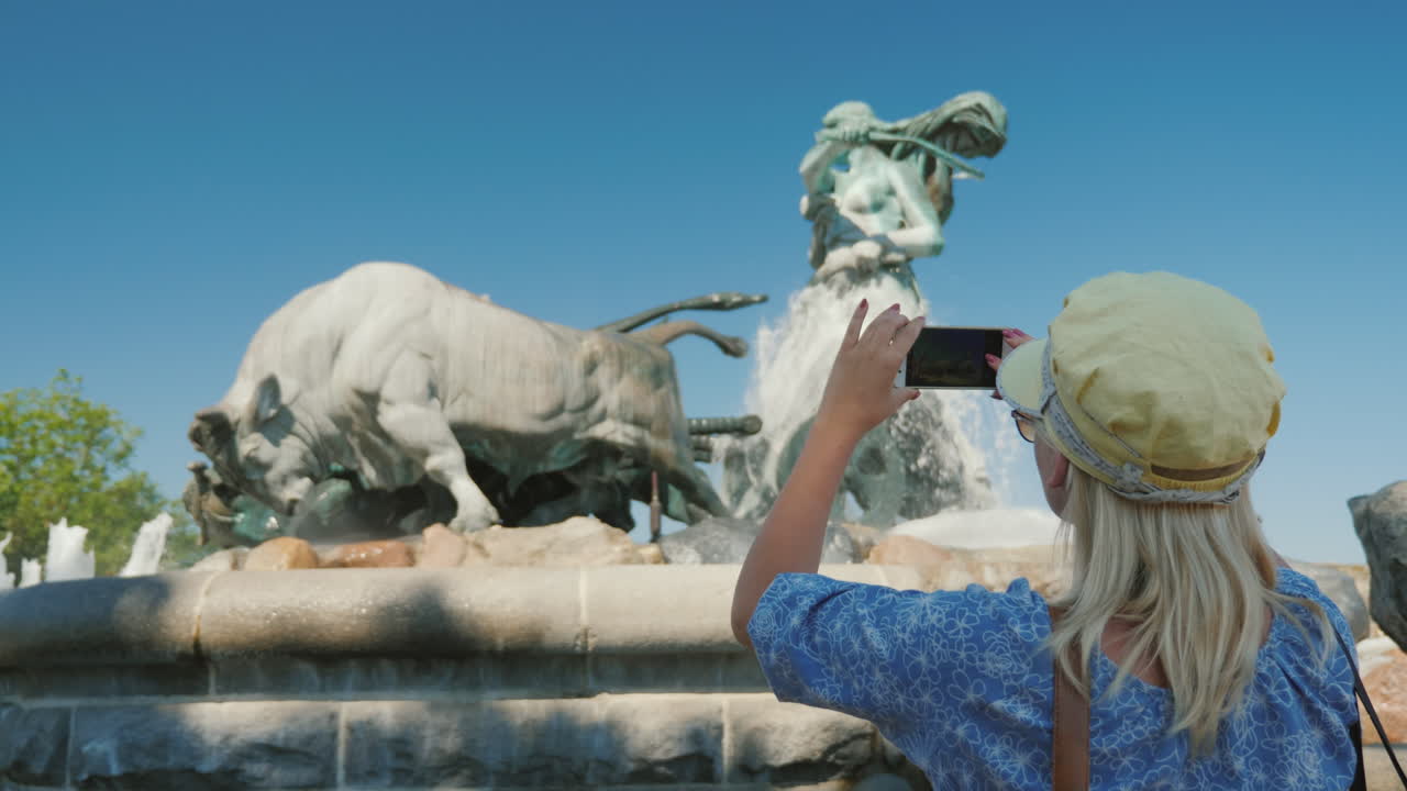 фонтан гефион - фонтан возле гавани в копенгагене скульптурная композиция фонтая