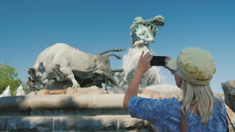 Gefion-Fountain---A-Fountain-Near-The-Harbor-In-Copenhagen-The-Sculptural-Composition-Of-The-Fountai