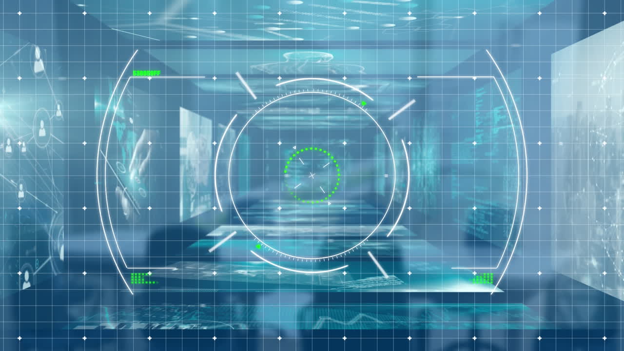 연결 네트워크를 통해 범위 스캐닝의 애니메이션