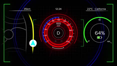 animación del procesamiento de datos en pantalla