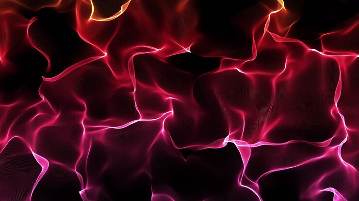 Abstract Glowing Wave Patterns