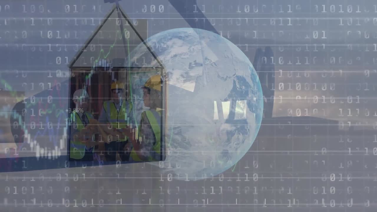 지구의 애니메이션, 이진 코딩 및 데이터 처리 오버 하우스