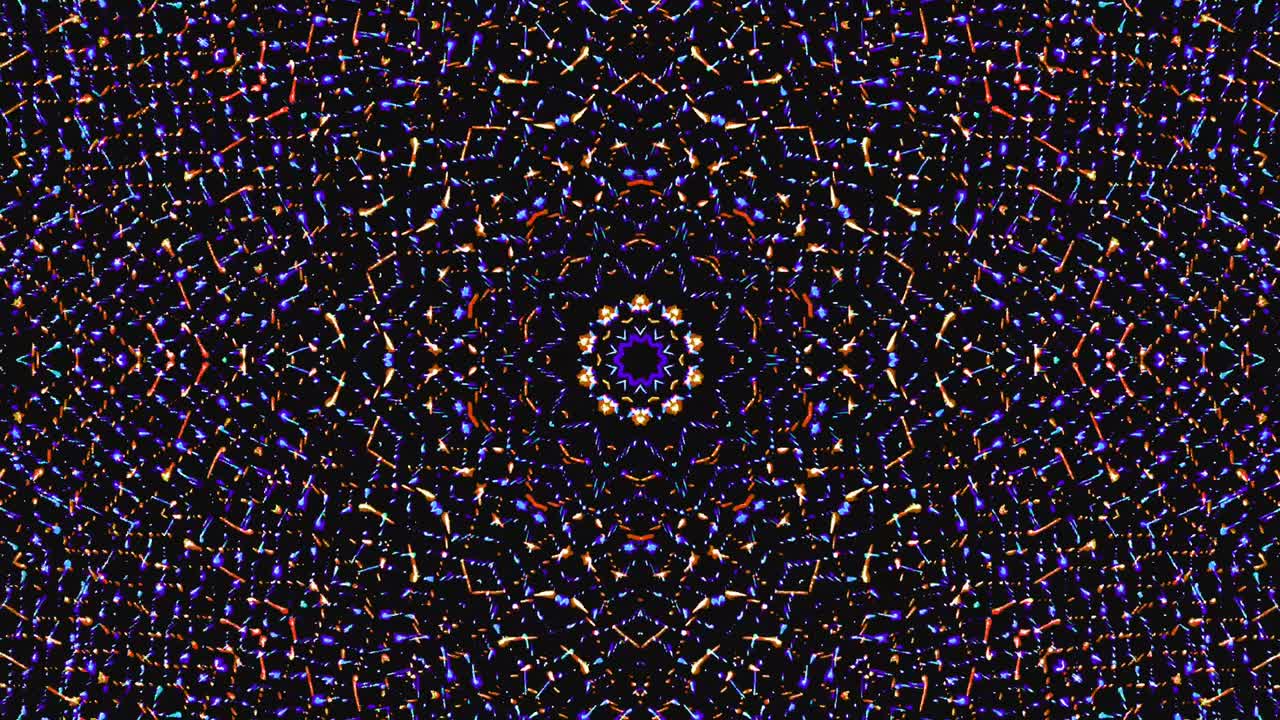 추상적인 칼레도스코프 패턴과 완전한 색상 마법 만달라