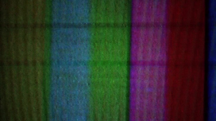 Retro TV Color Bars Test Pattern with Static Noise