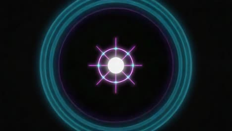 glowing neon geometric core